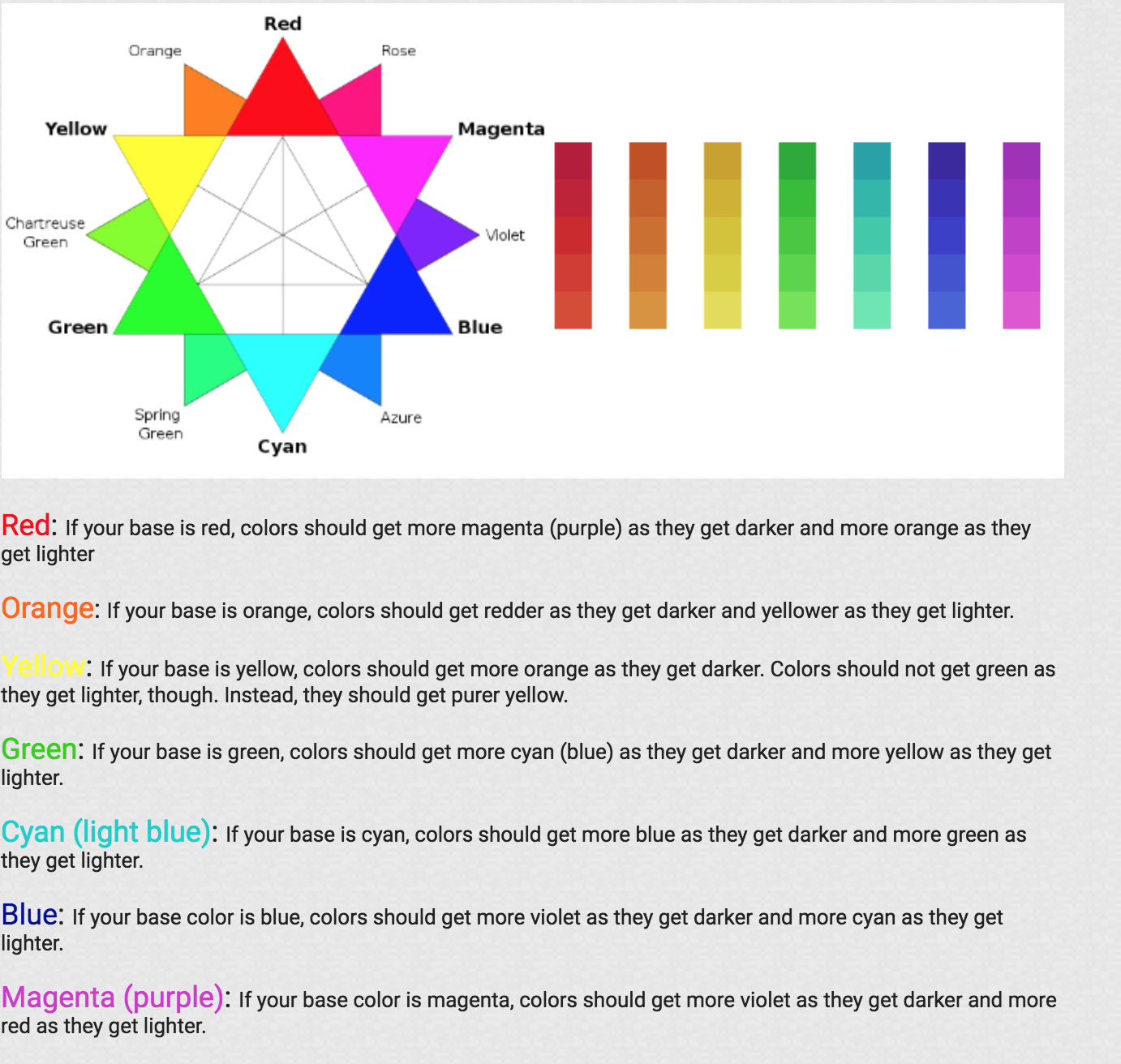 hue shifting